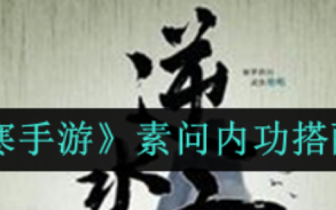 素问最终内功搭配(逆水寒素问顶级内功)