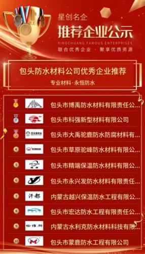 内蒙古地面防水排名前十(内蒙防水公司排名)插图1
