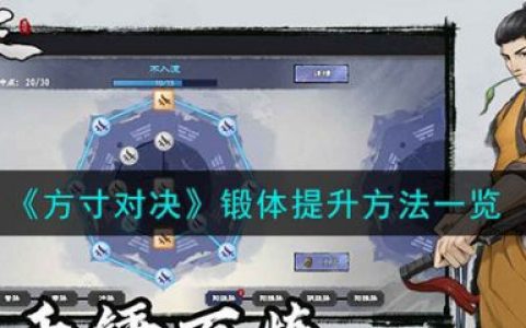 方寸对决锻体怎么提升(方寸怎么加点提高封)