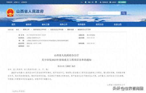 长治市重点工程排名前十(长治重点项目名单)插图
