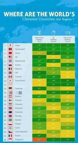 世界国家智商排名前十(世界公认提高智商的办法)插图