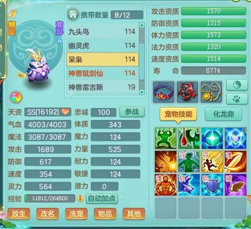 神武宠物大全(神武宝宝大全)插图2