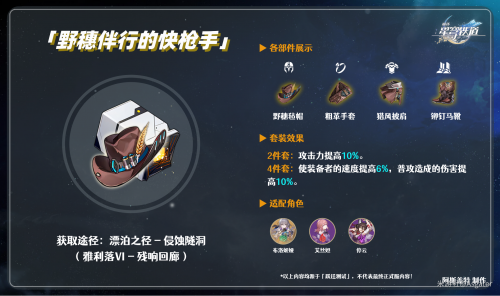 崩坏星穹铁道遗器野穗伴行的快枪手怎么获得(崩坏星穹铁道将开测)插图