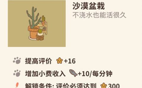 动物餐厅沙漠盆栽怎么解锁(动物餐厅花园种花攻略)