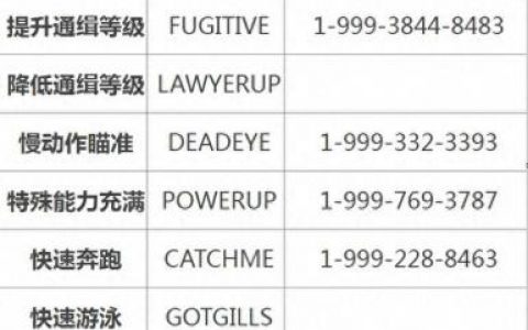 侠盗猎车手5秘籍(圣安地列斯秘籍)