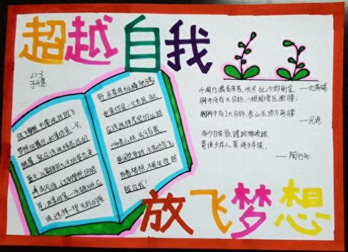 快乐阅读放飞梦想手抄报(放飞青春梦想绘画)插图1