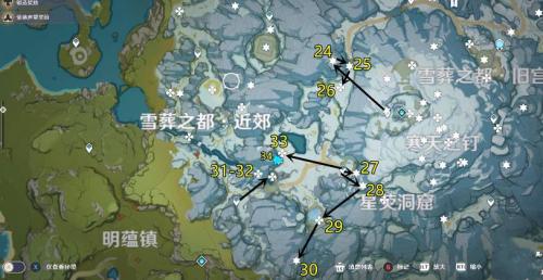 原神绯红玉髓详细位置在哪(忍冬之树绯红玉髓位置)插图2