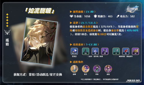 崩坏星穹铁道如泥酣眠给谁用好(崩坏星穹铁道适合什么类型的玩家)插图
