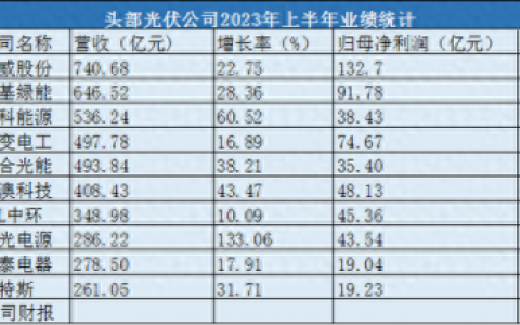 营收排名前十(营业收入排名前十)