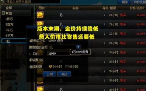 dnf金币上限表(dnf金币上限)
