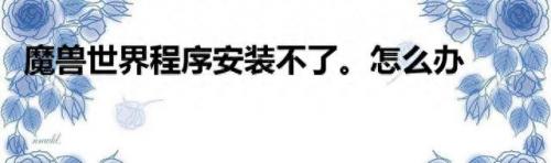 魔兽世界安装问题(魔兽世界安装好像有什么东西出错了)插图