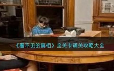 看不见的真相全关卡通关攻略大全(我看不见的真相全部通关教程)