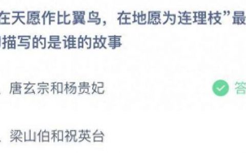 在天愿作比翼鸟 在地愿为连理枝是谁的故事(在天愿作比翼鸟指的是谁的爱情)