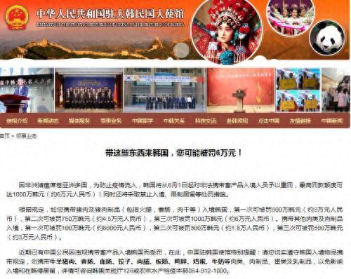带猪肉去韩国被罚(带猪肉去韩国罚6万)插图