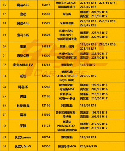 前30名轮胎排名前十(中国前10名轮胎排名)插图1