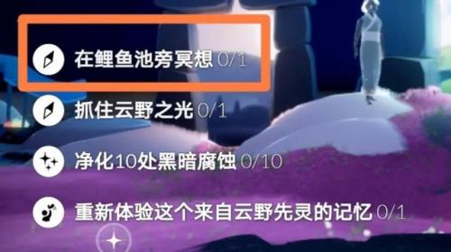 光遇云野锦鲤池冥想在哪里(光遇云野幽光洞冥想在哪)插图1