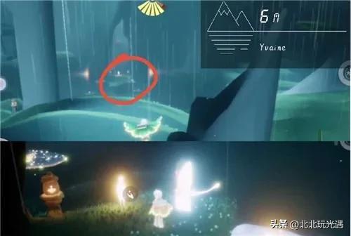 光遇雨林18个小金人位置(光遇雨林入口星星石头)插图5