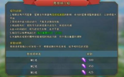 王国纪元攻略之如何玩转竞技场(王国纪元攻略心得)