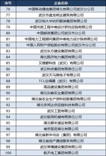武汉纳税企业排名前十(武汉公司)插图5