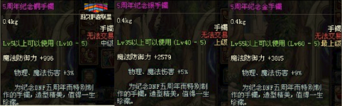 dnf五周年手镯(dnf金手镯属性)插图