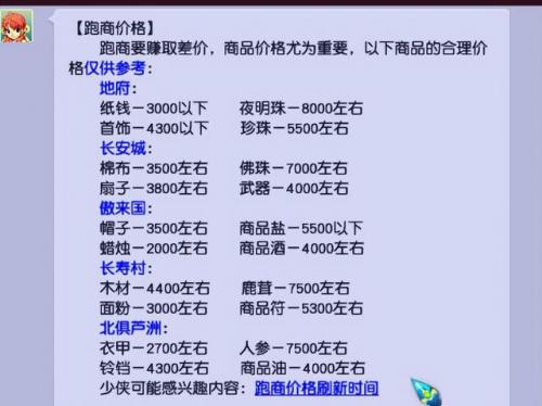 梦幻西游雇佣跑商(跑商的技能和玩法)插图2