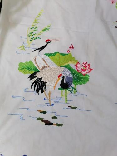 刺绣门帘(民国晚期绣花丝绸刺绣大门帘全图)插图7