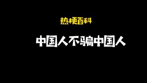 中国人不骗中国人是什么梗(2023最火的梗前十名)插图