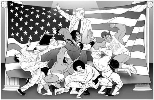 美式摔交(美式抱双腿摔教学)插图