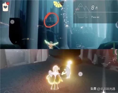 光遇雨林18个小金人位置(光遇雨林入口星星石头)插图7