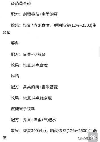 幻塔食谱大全及配方(幻塔食谱100种)插图7