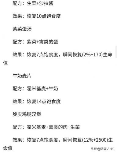 幻塔食谱大全及配方(幻塔食谱100种)插图6