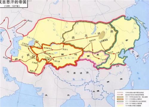 成吉思汗打的天下地图(蒙古地图全图高清版大图)插图5