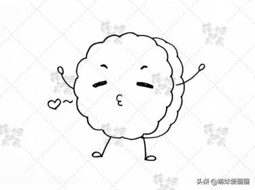 月饼怎么画简单又漂亮(月饼的简笔画又萌又可爱)插图2