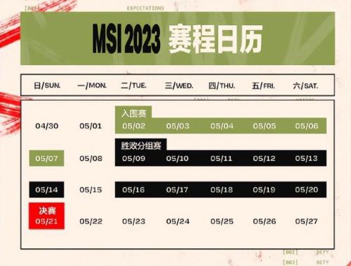 msi2023比赛时间(MSI赛程安排)插图1