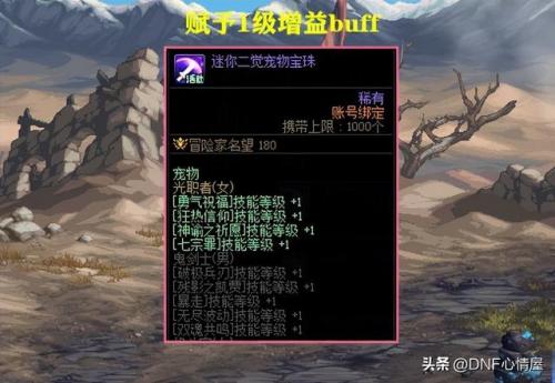 dnf迷你冒险家宠物(dnf迷你冒险家宠物外观)插图6