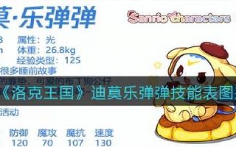 洛克王国迪莫技能配置(圣光迪莫的属性)