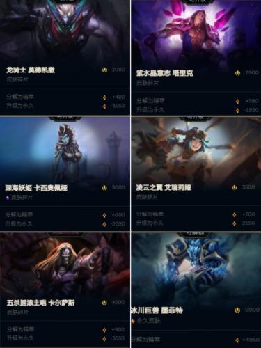英雄联盟皮肤碎片合成技巧(lol皮肤碎片要几个才能融合)插图1