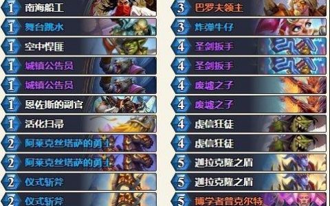 炉石卡组2021最新平民(炉石传说快攻卡组)