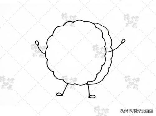 月饼怎么画简单又漂亮(月饼的简笔画又萌又可爱)插图1