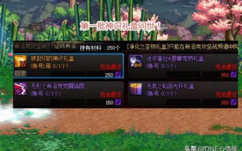 dnf被封印的神识礼盒能开出什么(dnf封印的攻略本里有什么)
