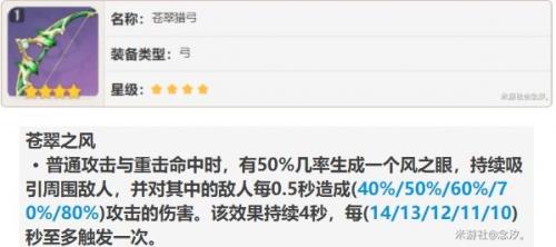 原神公子苍翠猎弓实战优势详解(原神公子用弓藏还是苍翠猎弓)插图1