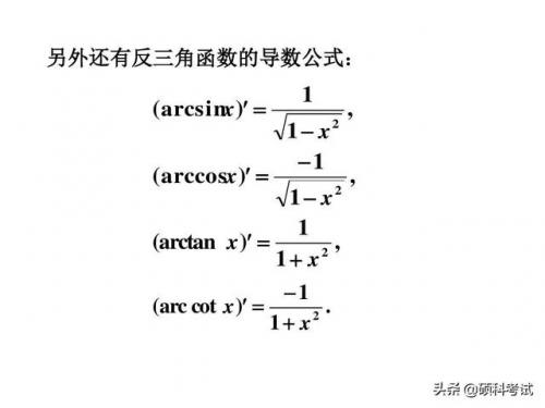 导数公式表(求导运算法则)插图1