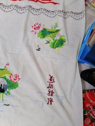 刺绣门帘(民国晚期绣花丝绸刺绣大门帘全图)插图8