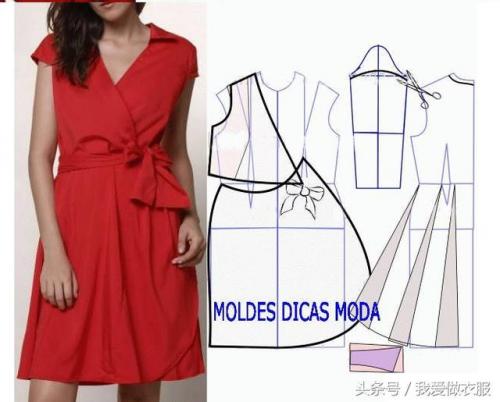 连衣裙裁剪图(自己裁剪衣服图解样板)插图6