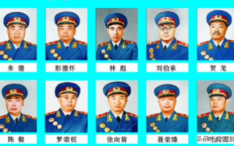 上将排名前十位(开国十大上将)