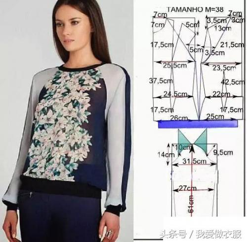 连衣裙裁剪图(自己裁剪衣服图解样板)插图19