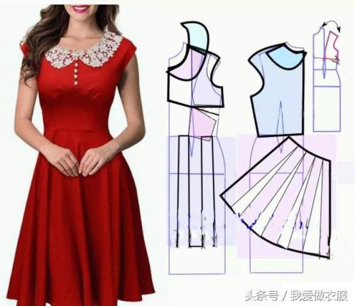 连衣裙裁剪图(自己裁剪衣服图解样板)插图15