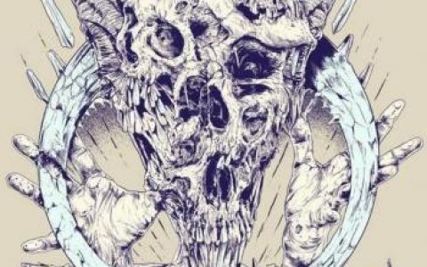 骷髅图片简笔画(骷髅头Q版)