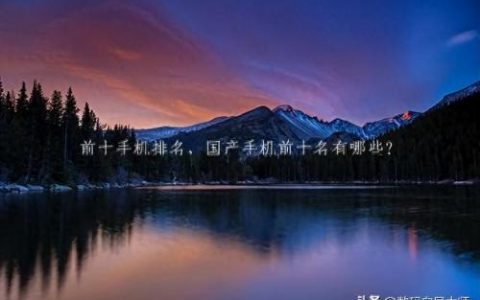 十大热门国产手机排行榜(国产十大最好手机排行)