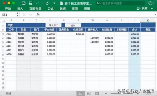 工资表表格(最简单的员工工资表格)插图2